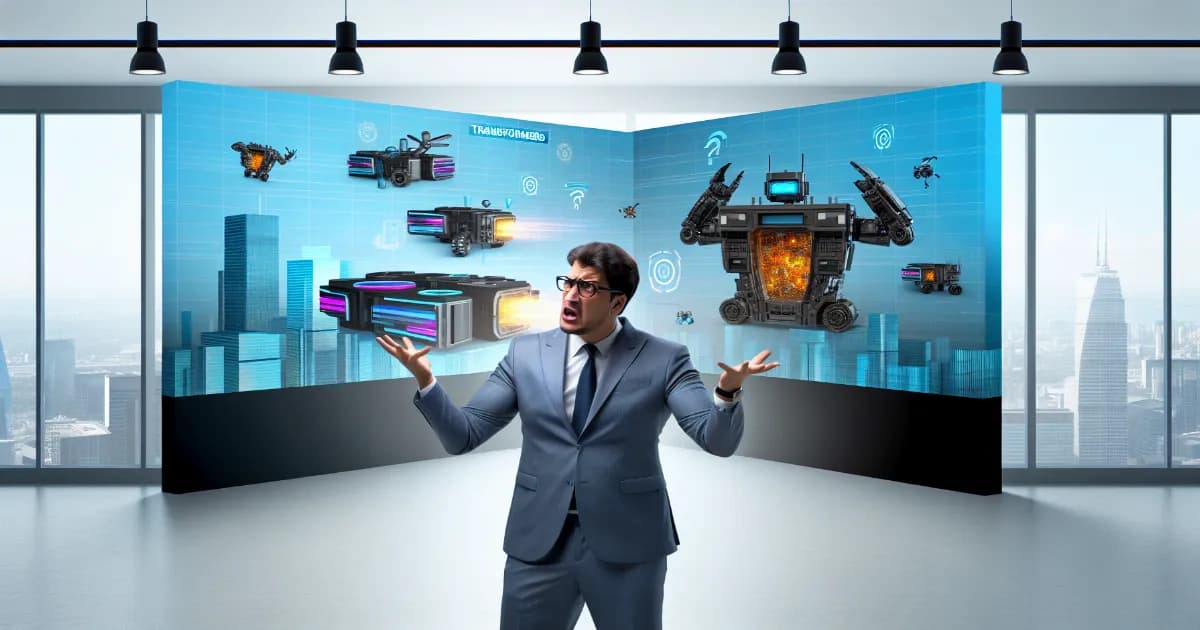 Illustration of AI transformers in modern AI architecture