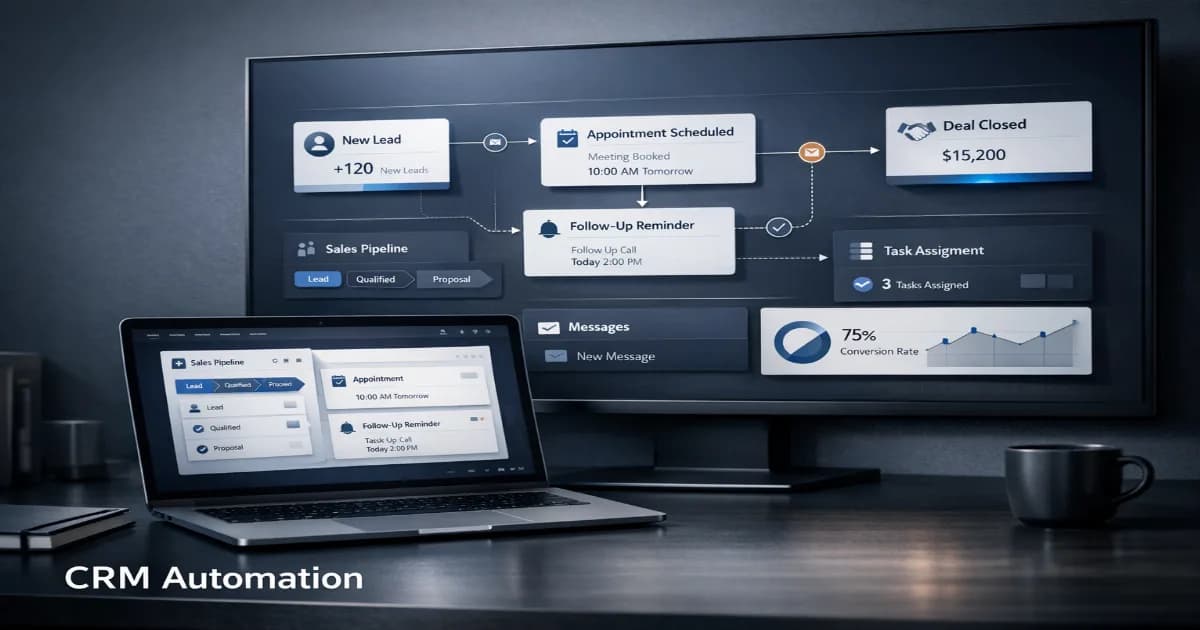 crm automation for service businesses technovier workflow dashboard for service teams