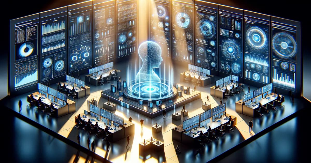 Illustration of AI processing data at the edge for enhanced operational efficiency