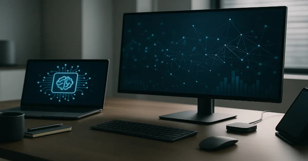 Conceptual illustration of AI startup development showing integration of AI models into user-friendly products