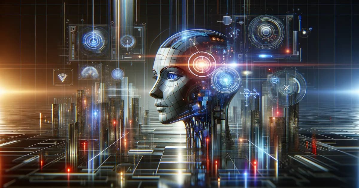 Illustration showing AI technology revealing financial insights for long-term success in business