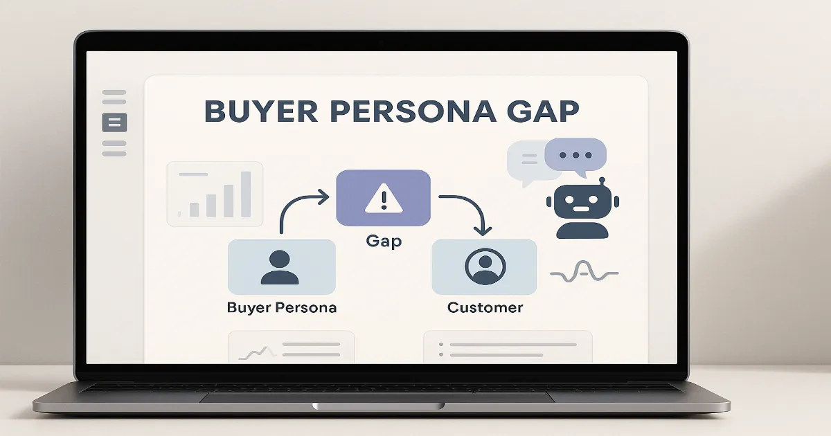 Gap between assumed buyer personas and real customer behavior